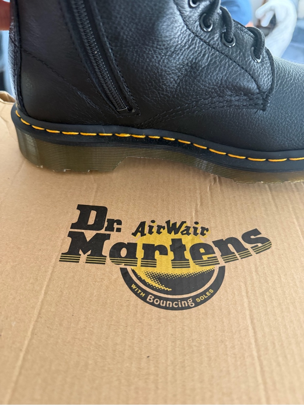 Dr. Martens Black Leather Lace-Up Combat Boots - Picture 8 of 8